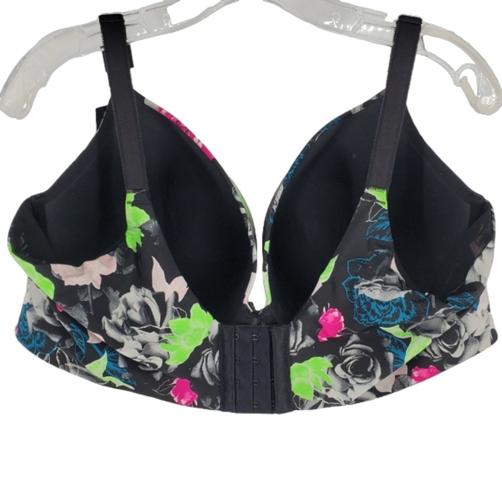 torrid Curve T-Shirt Push-Up Floral Print 360° Back Smoothing Bra Plus Curvy 44F - Picture 9 of 15